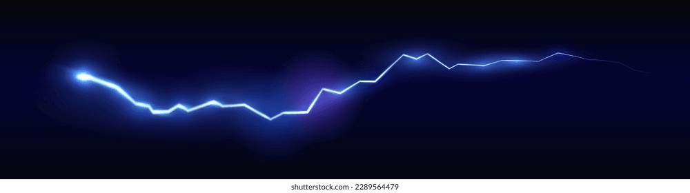 Vector lightning, thunderstorm light effect. Abstract background in the form of lightning. Powerful charge of nature force. Isolated illustration EPS10