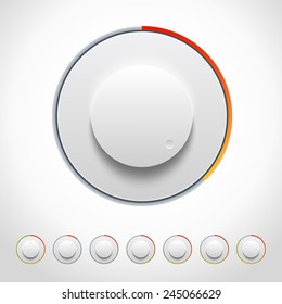 Vector Lights Knobs Set for Web and Mobile applications