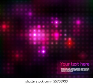 vector lights on a black background