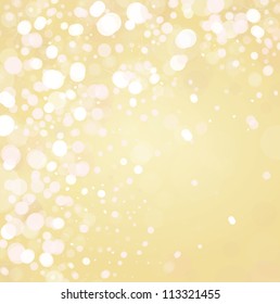 Vector of lights on golden background