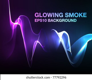 vector lights -  "vector smoke" effect  on dark background