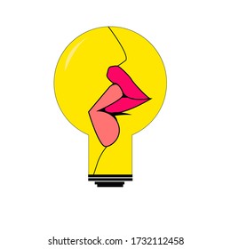 iluminación de vector plantilla de beso elegante