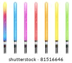 Vector - Lightsaber In Seven Different Colors