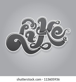 vector like. calligraphic text