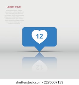 Vector like, comment, follower icon in flat style. Subscribe sign illustration pictogram. Confirmed business concept.