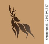 vector like a deer facing backwards