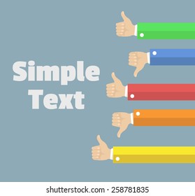 Vector like dislike flat illustration