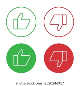 Vector Like And Dislike Icon Set