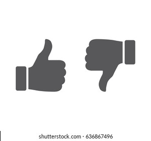 Vector. Like / Dislike, unlike. Thumbs up / Thumbs down. Icon set. Thumbs-up / Thumbs-down.