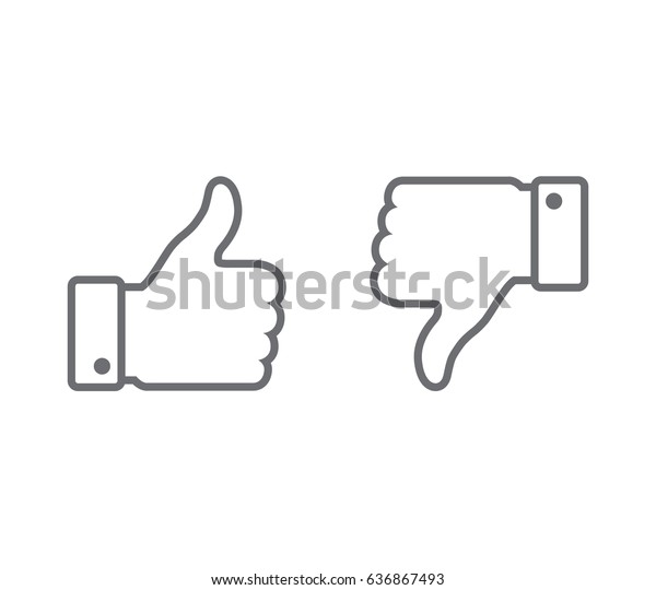 Vector Like Dislike Unlike Thumbs Thumbs Stock Vector (Royalty Free ...