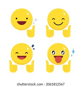 Vector like emotion icon - emoji collection.