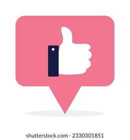 Vector like or thumb up vector modern icons. design element for social network, marketing.