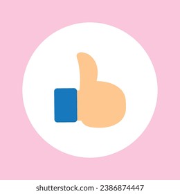 Vector como o pulgar arriba vectoriales iconos modernos. elementos de diseño para redes sociales, marketing.