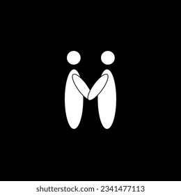 vector like a two people shaking hands