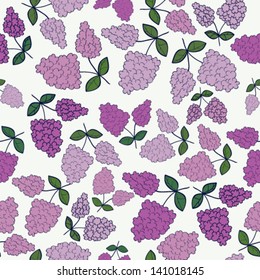 Vector lilac, background flower, floral pattern, seamless texture. Vintage wallpaper. Filigree, graphic repeat.