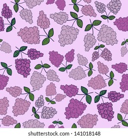 Vector lilac, background flower, floral pattern, seamless texture. Vintage wallpaper. Filigree, graphic repeat.