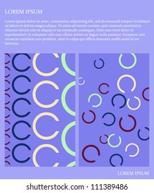 vector lilac card with abstract image