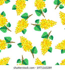 Vector - lilac flowers seamless pattern. Floral illustration template.