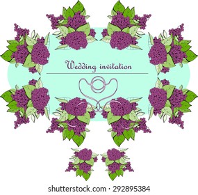 vector  lilac  for wedding and cosmetic design
