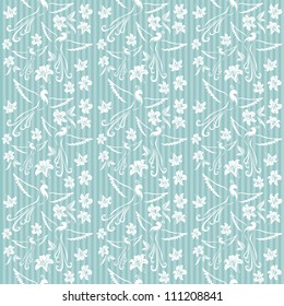 vector lilies and birds