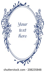 vector lilies of the valley frame