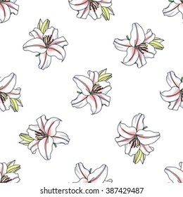 Vector lilly pattern