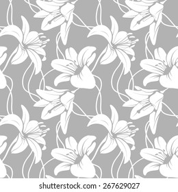 Vector lilly seamless pattern