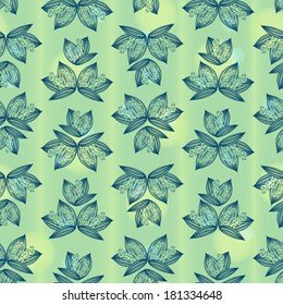 Vector lily of the valley pattern. Seamless pattern can be used for wallpaper, pattern fills, web page background,surface and fabric textures. Fresh touching spring floral background.