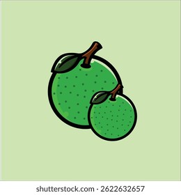 Ilustração da fruta da lima do vetor para o padrão do logotipo
