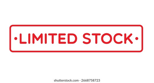 Etiqueta de stock limitada de Vector sobre fondo blanco