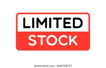 Etiqueta de stock limitada de Vector sobre fondo blanco