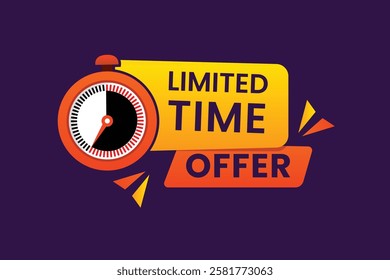 vector limited time icon  design
