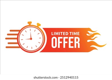 Vector Limited Time Offer with clock