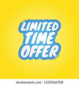 Vector Limited Time Offer Sticker Label