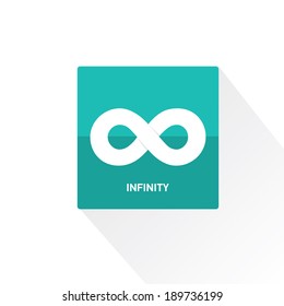 vector Limitless symbol icon on stylish turquoise background