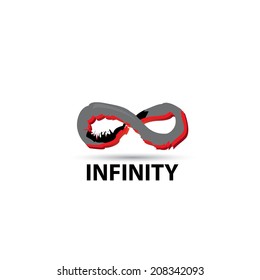 vector Limitless symbol modern icon on white