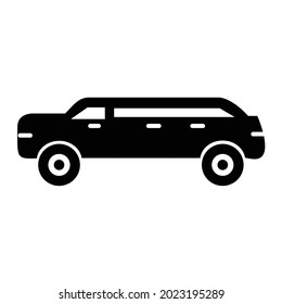 Vector Limousine Glyph Icon Design
