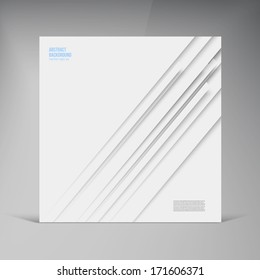 Vector line. Abstract background card and shadow