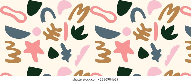 Vector line abstract colorful seamless pattern background