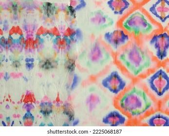 Vector Line Abstract Patchwork. Red Tie Dye Ethnic Print. Floral Dip Texture. Blue Ethnic Ikat Pattern. Grey Vector Dyed Watercolor Texture. Tie Dye Effect Pattern Multi Color Floral Water Grunge.