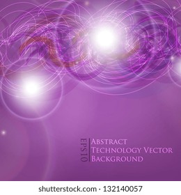 Vector line abstraction design against dark background