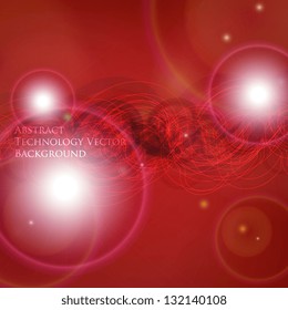 Vector line abstraction design against dark background