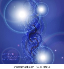 Vector line abstraction design against dark background