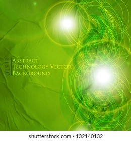 Vector line abstraction design against dark background
