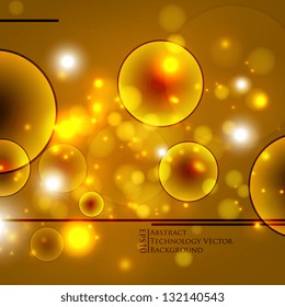 Vector line abstraction design against dark background