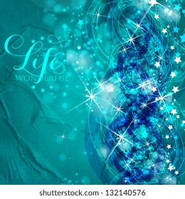 Vector line abstraction design against dark background