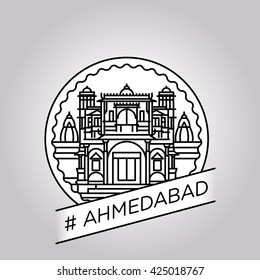 vector line ahmedabad badge