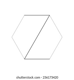 Vector line alphabet in rectangle shape for your company design 