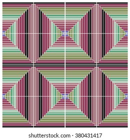 vector line and angular colorful pattern