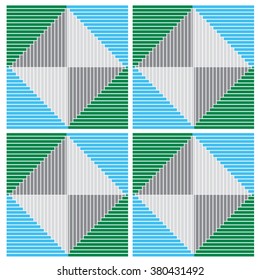 vector line and angular colorful pattern
